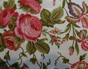 Laundry Basket Quilts Love Letters Roses Fat Quarter In Cream