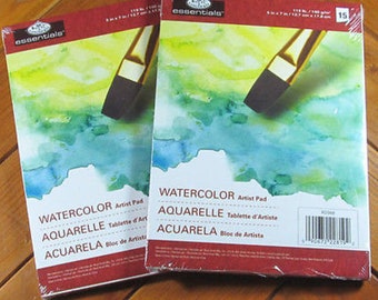 Essentials Watercolor Artist Paper Pad 5" X 7" - Set of 2