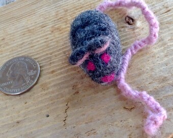 Needle Felted Wool Cat Toy Mouse