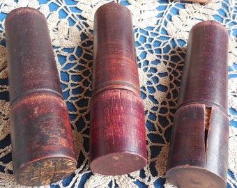Wood Cylinder Holders for Punch Tools, Industrial Rescue, Portland Machine, Vintage Industrial, Manufacturing