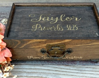Jewelry Box, Blended Family Gift, Engraved Jewelry Box, Step Daughter Gift, Stepdaughter Wedding Gift, Daughter Wedding Gift, Gift for Girls
