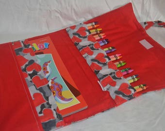 Coloring book travel bag