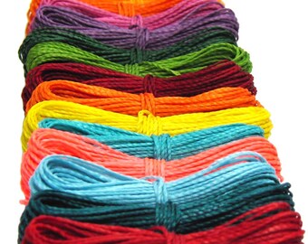 300 Meters - Macrame Cord Linhasita - 120 COLORS available - Jewelry Thread - Waxed Cord - Macrame String - Waxed Thread - Hilo encerado