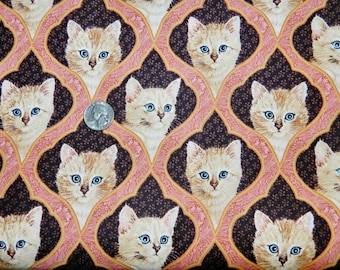 Blue Eyed Kittens - Fabric by the Yard
