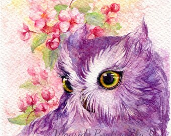 Bright blooms - ORIGINAL watercolor painting 7.5x11 inches
