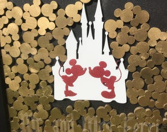 Cinderella's Castle / Mickey and Minnie Inspired Unique Guestbook