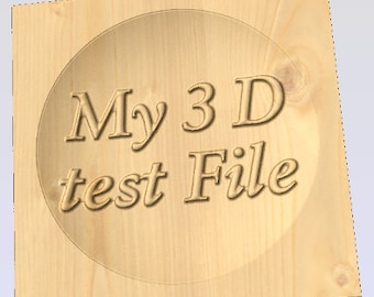 Test file check out your machine for 3D capability with this deep relief test file CNC, G-code, CNC art, CNC Router or Mill