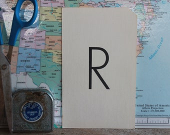 Vintage 1975 Schoolhouse Flash Card // Letter Rr // Milton Bradley ABC Flash Cards