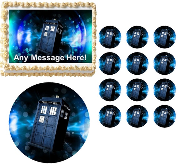 Tardis Edible Cake Topper Tardis Edible Cake Topper