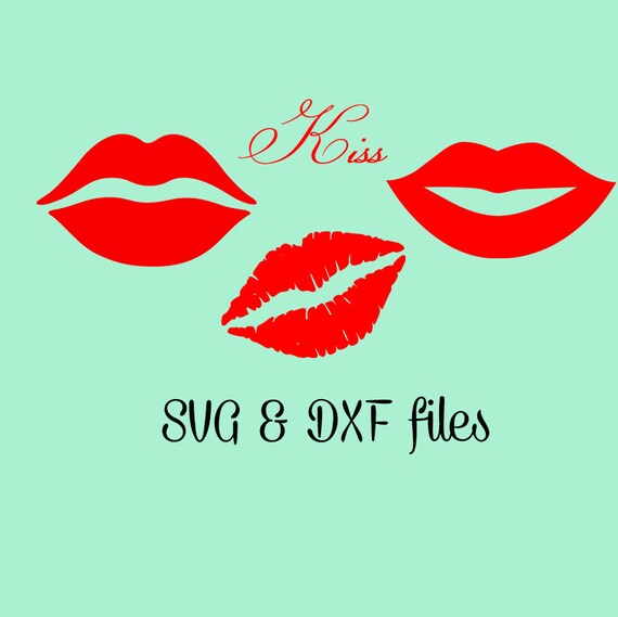 Lips SVG DXF cut files Kiss Svg Files Vinyl Project DIY