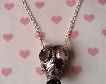 Necklace ♥ ♥ silver gas mask