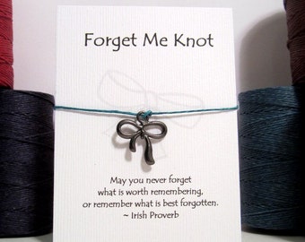 Forget Me Knot Make a Wish Bracelet