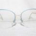 Vintage Womens Rimless Metal Frame, NOS, Looking Great, Caesar ID, Blue and Brushed Gold Frame, Italy, New Old Stock, Retro, Item 6