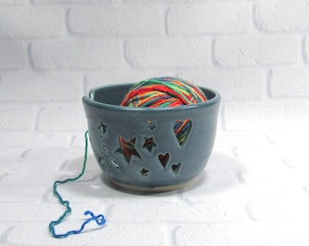 Yarn Bowl - Knitting Bowl - Pottery Yarn Bowl - Ceramic Yarn Bowl - Crochet Bowl - Yarn Holder - Bowl for Knitters - Yarn Keeper