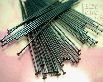 last 5packs -50% / E105BK / 15Gm *223Pc / 1.5inch x 24gauge - Gunmetal Thin Head Pins Findings