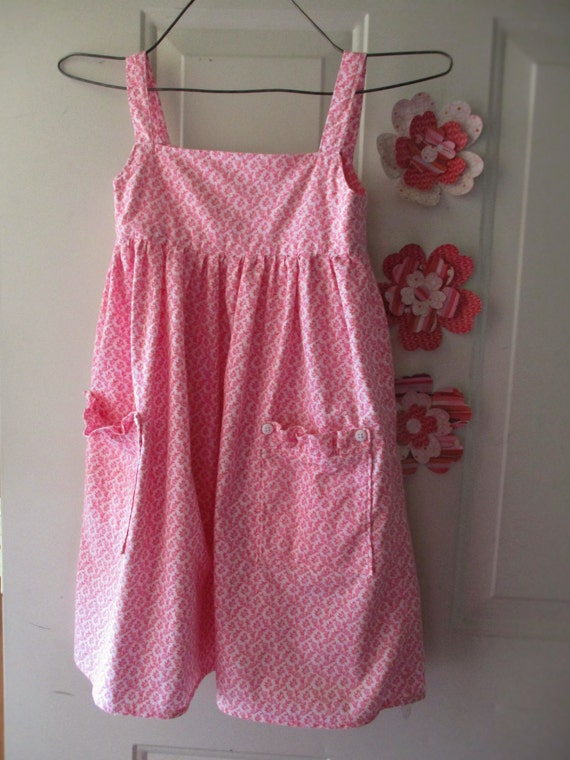 Pink Girls Dress Sundress for 3-5 Year Old Girls Childrens