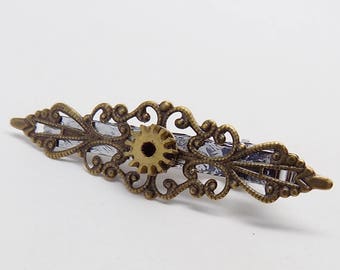 Steampunk tie tack. Steampunk jewelry tie clip. Steampunk tie clip.