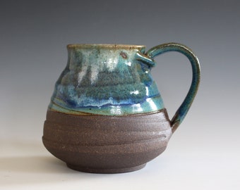 EXTRA LARGE Pottery Mug, 25 oz, unique coffee mug, handmade ceramic cup, handthrown mug, stoneware mug, wheel thrown pottery mug, ceramics
