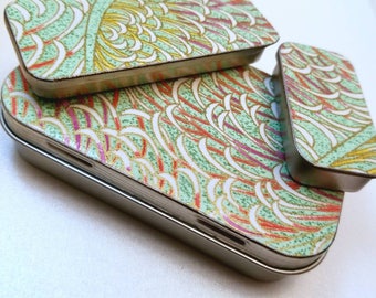 Small, Thin, and Large tins . . . Mint and Gold trio