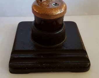 Vintage 1950's Koh-I-Noor lead pointer, draftsman mechanical pencil pointer. Model 992 with cast iron base.