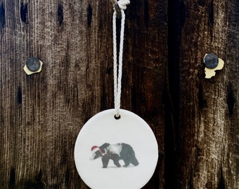 Round Unique Christmas Ornaments, Country Christmas Ornaments, Rustic Christmas Ornaments, White Christmas Ornaments, Handmade Ornaments