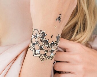 Henna Metallic Temporary Flash Tattoo