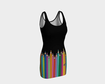 Fitted Dress - Coloured Pencils