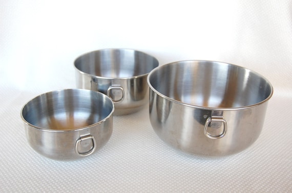 Vintage Farberware Stainless Steel Mixing Bowls Set of 3 Double Ring ... Vintage Farberware Stainless Steel Mixing Bowls Set of 3 Double Ring ...