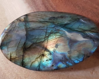 Labradorite Wave Twists. 3" Semiprecious Gemstone Labradorite Macrame/Wirework