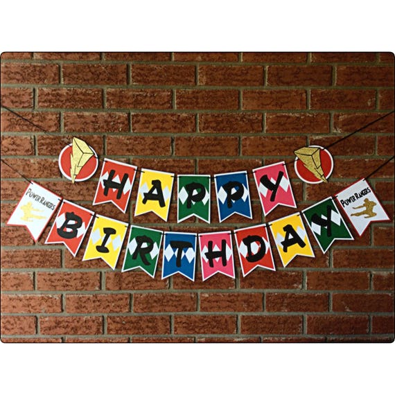 Download Happy Birthday Power Rangers Birthday Banner / Power Rangers