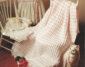Crochet Baby Afghan Pattern, Nursery Decor Bedding, Crib Blanket, Baby Wrap Blanket, Baby Love - The Needlecraft Shop - Peppermint Drifts
