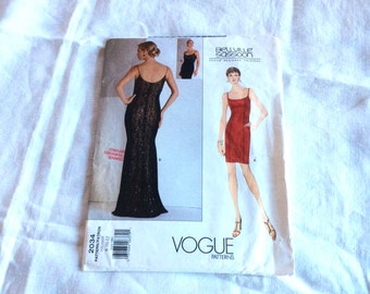 Vogue Bellville Sassoon Evening Gown Pattern, Vogue Designer Original Pattern, Vogue 2034, Evening Gown in Two Lengths, Uncut, Size 8 10 12