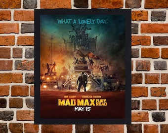 Framed Mad Max Fury Road Tom Hardy Movie / Film Poster A3 Size Mounted In Black Or White Frame