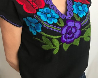 Traditional Mexican Blouse | Frida Kahlo Style | Blouses for Women | Spring Outfit | Fiesta Mexicana | Ladies Blouses | Blouses for Woman