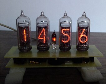 Nixie Tube Clock IN-14 Assembled Tested with tubes *video inside*