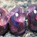 Handmade Glass Lampwork Beads, focal filler art bead Multi Colored round 6mm