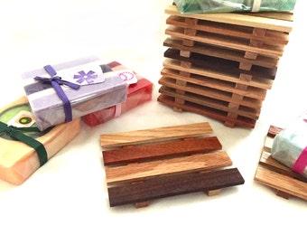 8 Reclaimed Wood Soap Dishes - Thin Dish JUST 1.29 each