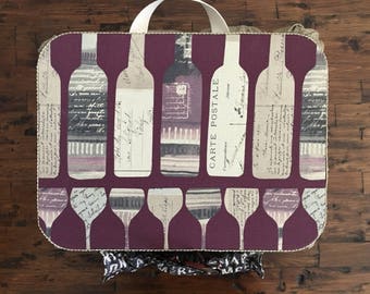 Small Wine Lover's Lap Desk with Front Pocket