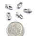 Silver Stainless Steel -Small Oval Lobster Claw Clasps 4x9mm (5 pieces)