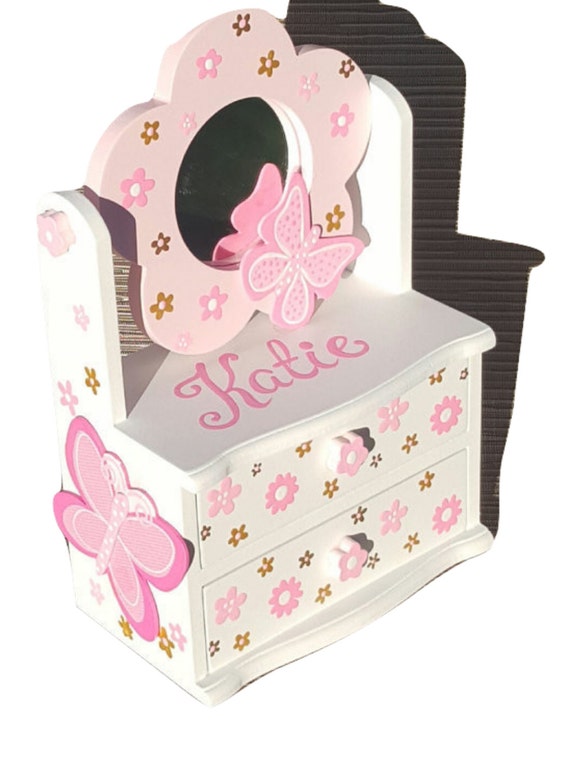Large 12 tall Butterfly jewelry box for girl gift first