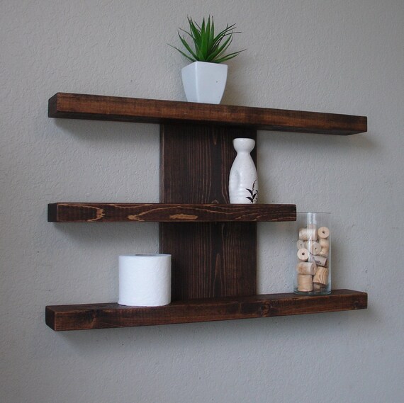 Modern Rustic  3 Tier Wall  Shelf 