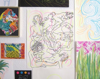 Womyn. Women. Womin: Colors and Contours Drawing