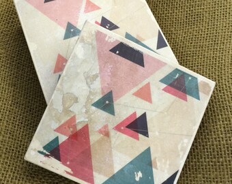 Triangle coasters | Etsy