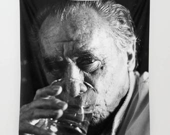 Charles Bukowski Tapestry, Charles Bukowski Art, large wall art, tapestry wall hanging, large wall hanging, home décor