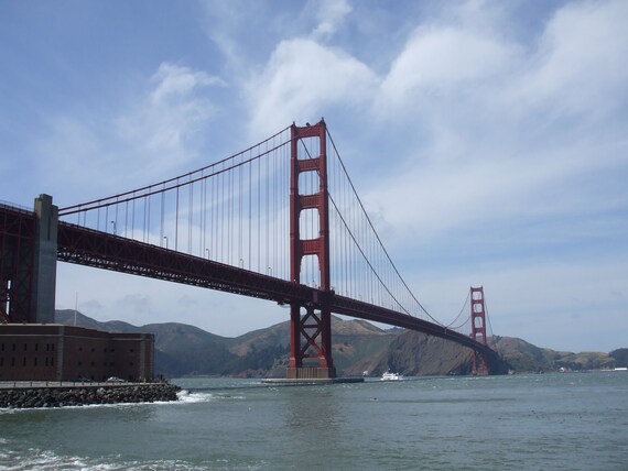 Golden Gate Bridge--photo on canvas matted and framed