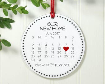 Housewarming Ornament First Christmas in New Home New Home Ornament New Home Gift First Home Ornament Calendar Our New Home