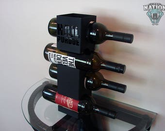 Hail Purdue Purdue Metal Wine Rack
