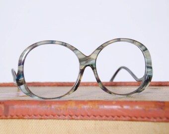 Vintage 70s Italian eyeglass frames / Tura watercolor eyeglasses / oversized frames / vintage eyeglasses