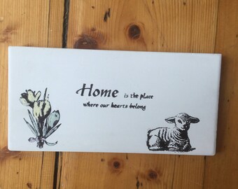 Handmade Easter Spring plaque wall hanging