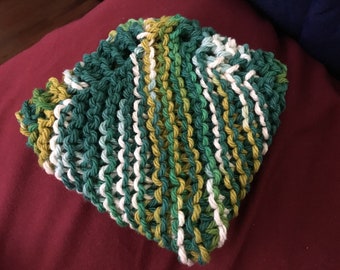 ONE knitted 100% cotton dishcloth/washcloth